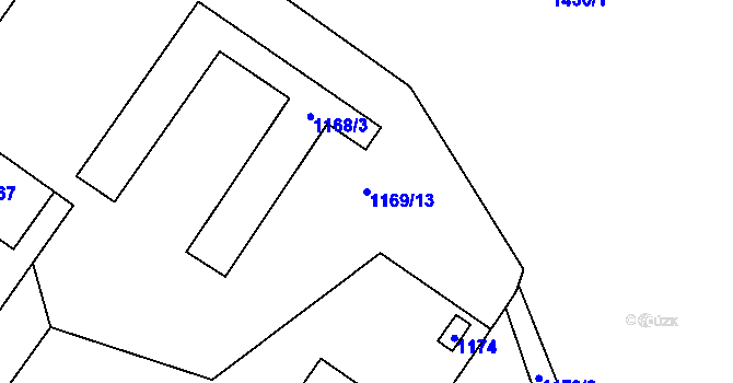 Parcela st. 1169/13 v KÚ Lednice na Moravě, Katastrální mapa