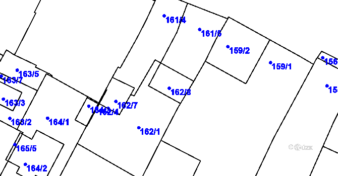 Parcela st. 162/8 v KÚ Lednice na Moravě, Katastrální mapa
