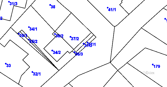 Parcela st. 37/3 v KÚ Lednice na Moravě, Katastrální mapa