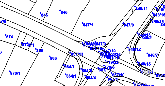Parcela st. 851/15 v KÚ Lednice na Moravě, Katastrální mapa
