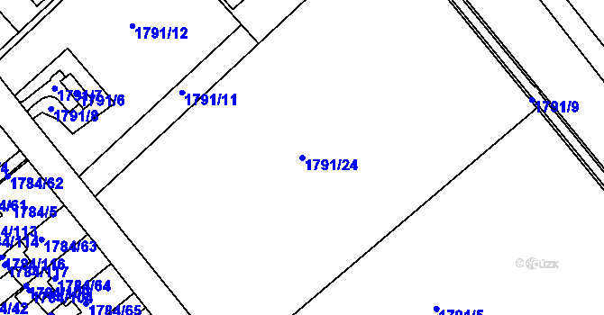 Parcela st. 1791/24 v KÚ Lednice na Moravě, Katastrální mapa