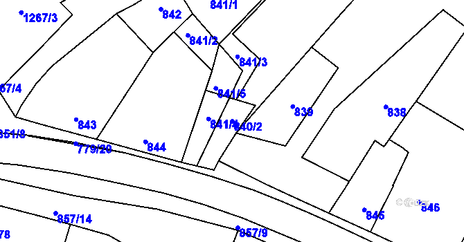 Parcela st. 840/2 v KÚ Lednice na Moravě, Katastrální mapa