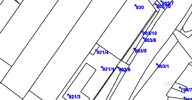 Parcela st. 921/4 v KÚ Lednice na Moravě, Katastrální mapa