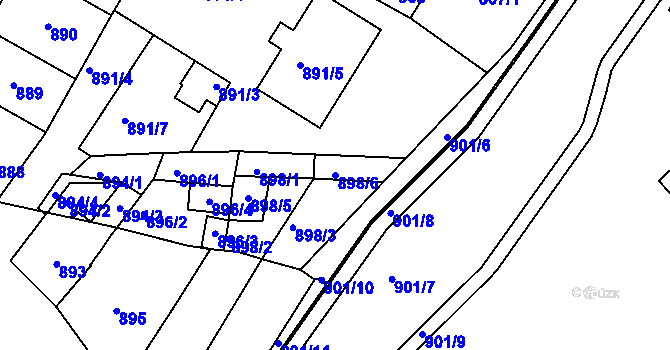 Parcela st. 898/6 v KÚ Lednice na Moravě, Katastrální mapa