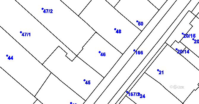 Parcela st. 46 v KÚ Nejdek u Lednice, Katastrální mapa