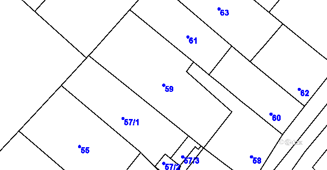 Parcela st. 59 v KÚ Nejdek u Lednice, Katastrální mapa
