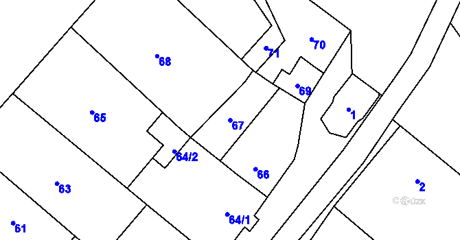 Parcela st. 67 v KÚ Nejdek u Lednice, Katastrální mapa