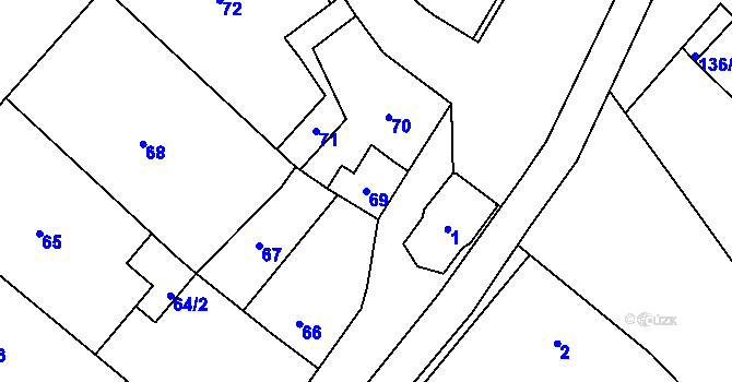 Parcela st. 69 v KÚ Nejdek u Lednice, Katastrální mapa