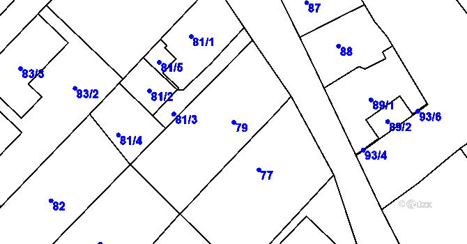 Parcela st. 79 v KÚ Nejdek u Lednice, Katastrální mapa