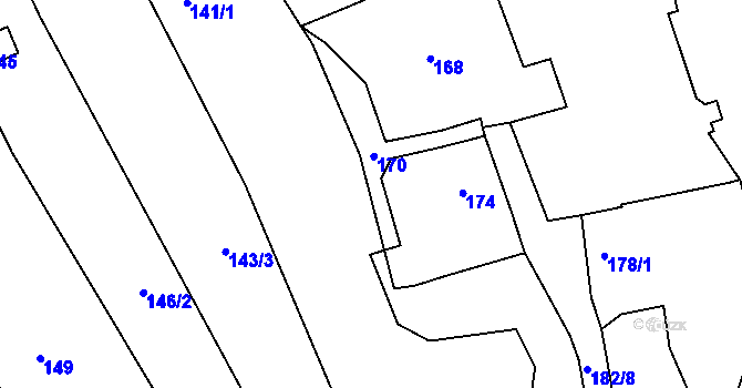Parcela st. 175 v KÚ Nejdek u Lednice, Katastrální mapa