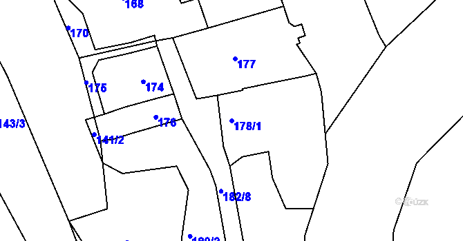 Parcela st. 178/1 v KÚ Nejdek u Lednice, Katastrální mapa