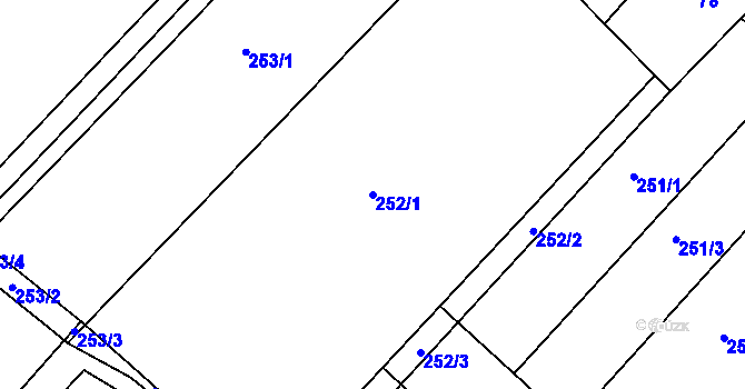 Parcela st. 252/1 v KÚ Nejdek u Lednice, Katastrální mapa