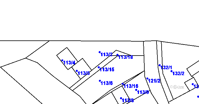 Parcela st. 113/2 v KÚ Nejdek u Lednice, Katastrální mapa