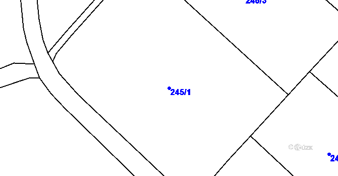 Parcela st. 245/1 v KÚ Nejdek u Lednice, Katastrální mapa