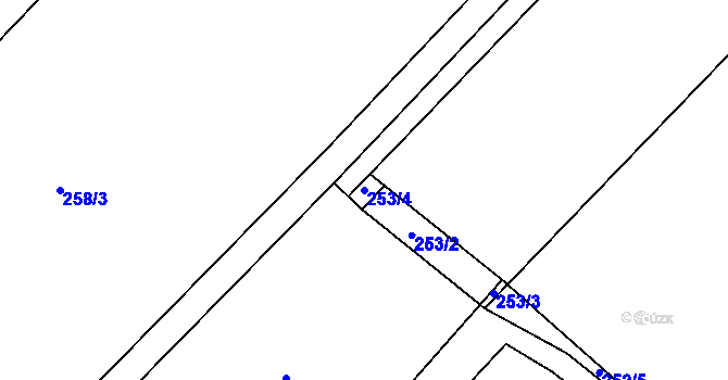 Parcela st. 253/4 v KÚ Nejdek u Lednice, Katastrální mapa