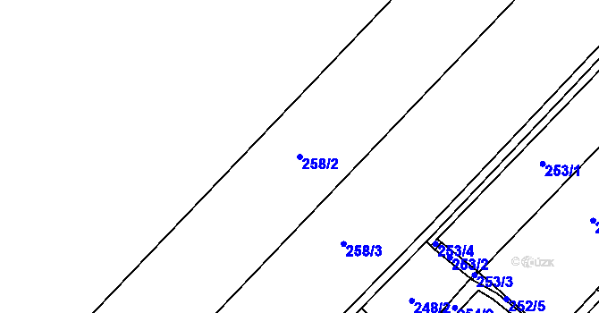Parcela st. 258/2 v KÚ Nejdek u Lednice, Katastrální mapa