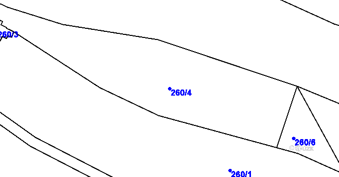 Parcela st. 260/4 v KÚ Nejdek u Lednice, Katastrální mapa