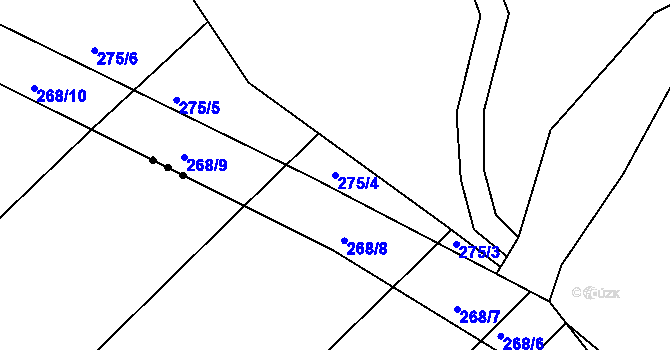 Parcela st. 275/4 v KÚ Nejdek u Lednice, Katastrální mapa