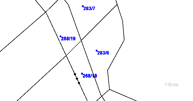 Parcela st. 283/6 v KÚ Nejdek u Lednice, Katastrální mapa