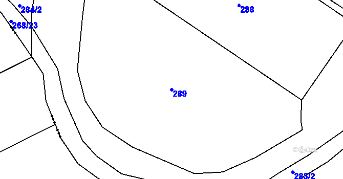 Parcela st. 289 v KÚ Nejdek u Lednice, Katastrální mapa