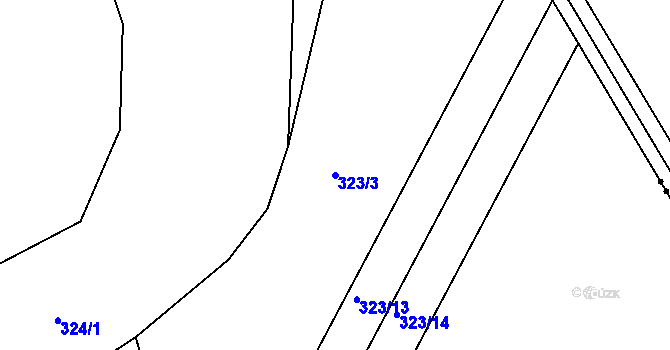 Parcela st. 323/3 v KÚ Nejdek u Lednice, Katastrální mapa