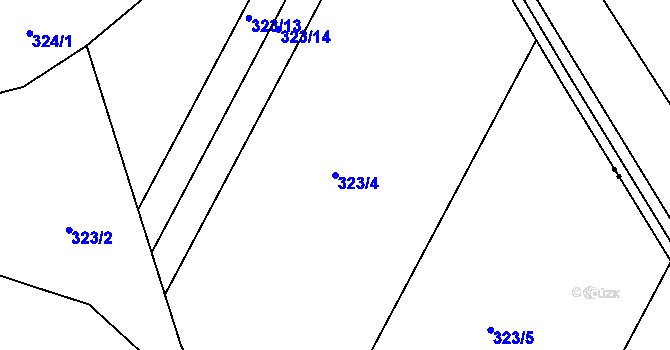 Parcela st. 323/4 v KÚ Nejdek u Lednice, Katastrální mapa