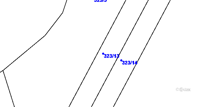 Parcela st. 323/13 v KÚ Nejdek u Lednice, Katastrální mapa