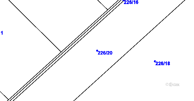 Parcela st. 226/20 v KÚ Nejdek u Lednice, Katastrální mapa