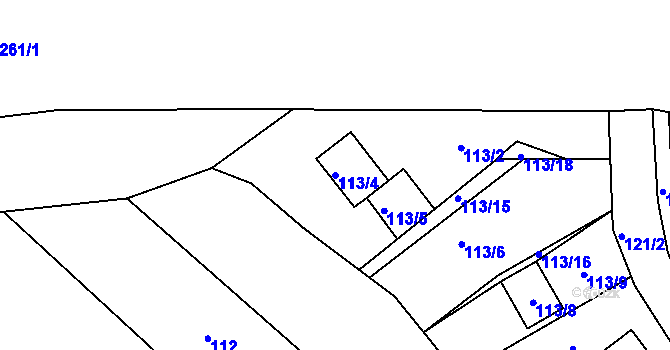Parcela st. 113/4 v KÚ Nejdek u Lednice, Katastrální mapa