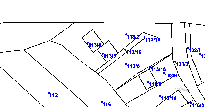 Parcela st. 113/5 v KÚ Nejdek u Lednice, Katastrální mapa