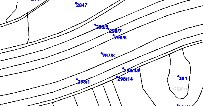Parcela st. 297/8 v KÚ Nejdek u Lednice, Katastrální mapa