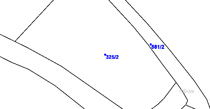 Parcela st. 325/2 v KÚ Ledvice, Katastrální mapa