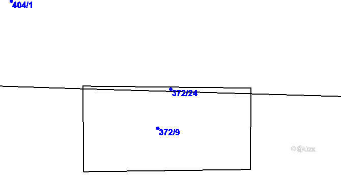 Parcela st. 372/24 v KÚ Ledvice, Katastrální mapa