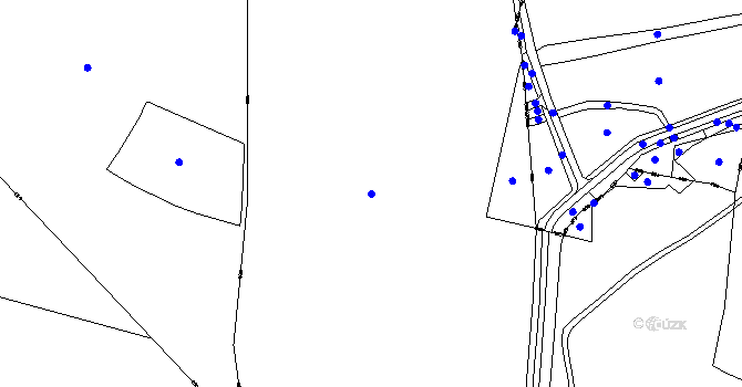 Parcela st. 523/12 v KÚ Ledvice, Katastrální mapa