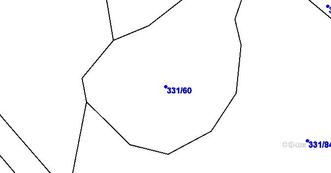 Parcela st. 331/60 v KÚ Ledvice, Katastrální mapa