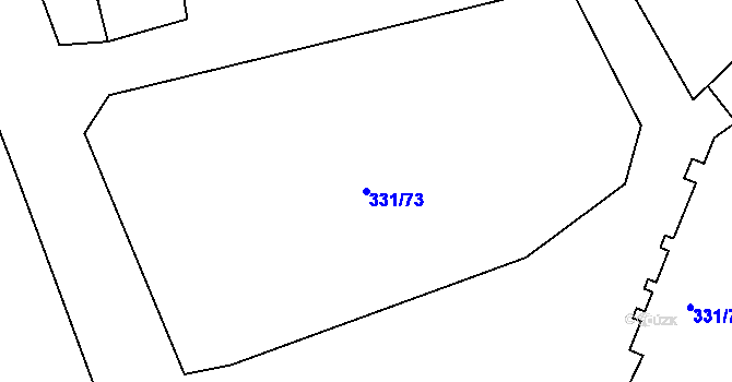Parcela st. 331/73 v KÚ Ledvice, Katastrální mapa