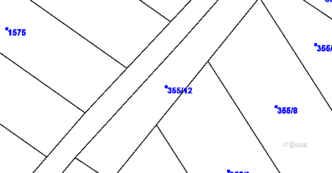 Parcela st. 355/12 v KÚ Lechotice, Katastrální mapa
