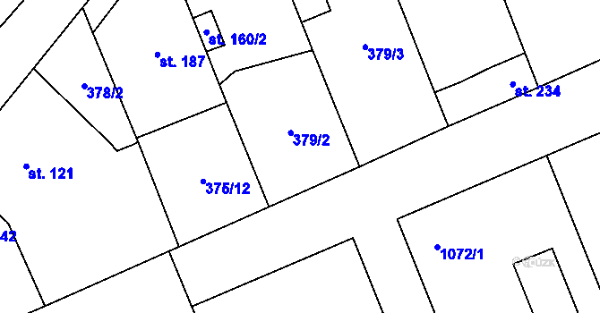 Parcela st. 375/13 v KÚ Lechotice, Katastrální mapa