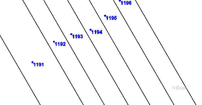 Parcela st. 494/23 v KÚ Lechotice, Katastrální mapa