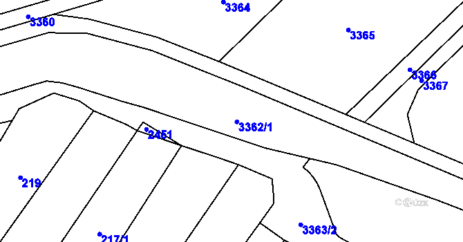Parcela st. 3362 v KÚ Lechovice, Katastrální mapa