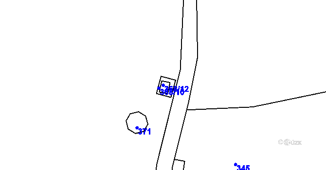 Parcela st. 368/12 v KÚ Lechovice, Katastrální mapa
