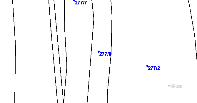 Parcela st. 277/8 v KÚ Lejšovka, Katastrální mapa