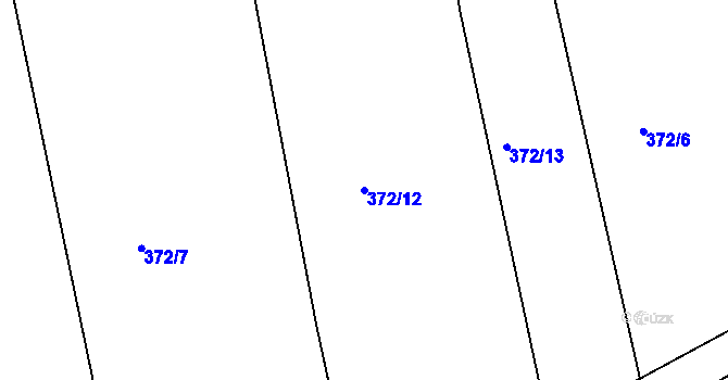 Parcela st. 372/12 v KÚ Lejšovka, Katastrální mapa