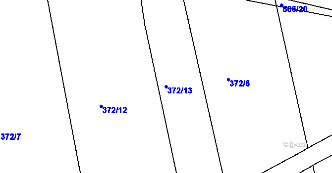 Parcela st. 372/13 v KÚ Lejšovka, Katastrální mapa
