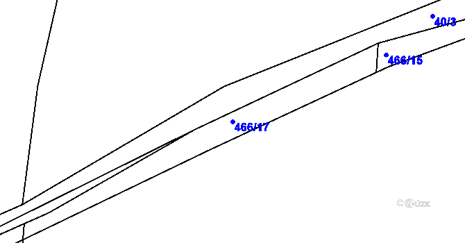 Parcela st. 466/17 v KÚ Lejšovka, Katastrální mapa