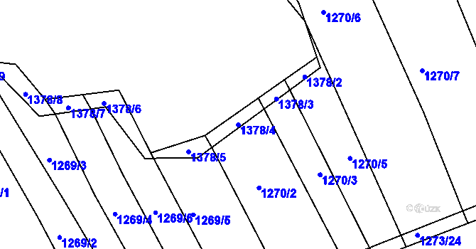 Parcela st. 1378/4 v KÚ Lelekovice, Katastrální mapa