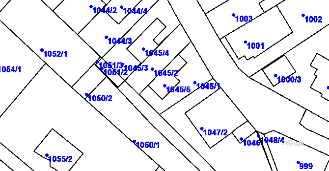 Parcela st. 1045/5 v KÚ Lelekovice, Katastrální mapa