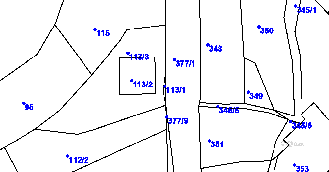 Parcela st. 113/1 v KÚ Lelekovice, Katastrální mapa