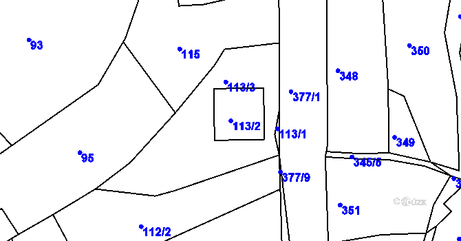 Parcela st. 113/2 v KÚ Lelekovice, Katastrální mapa