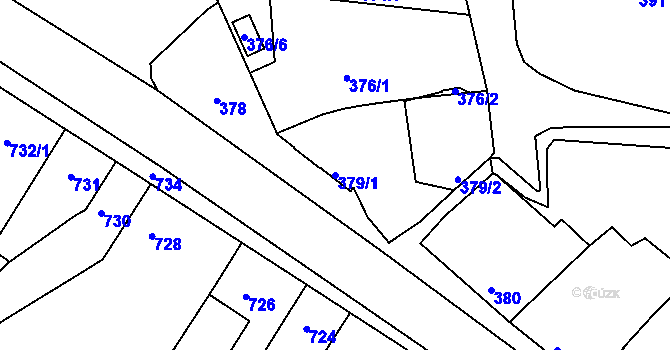 Parcela st. 379/1 v KÚ Lelekovice, Katastrální mapa
